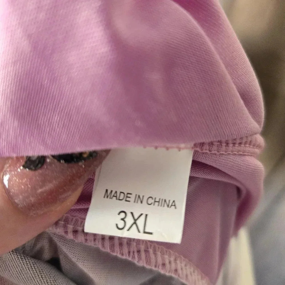 Women maxi pink flowers dress 3XL - Picture 12 of 12